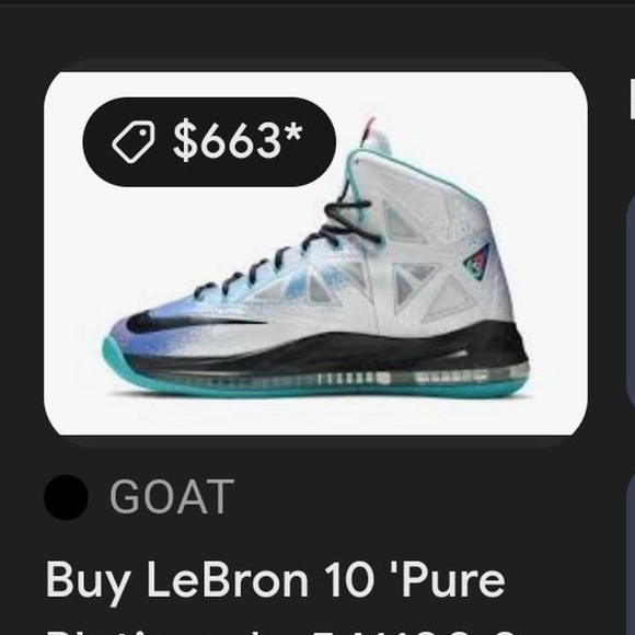 Nike Lebron X 10 "Pure Platinum" 2013  (541100-008) Men sz 12 - Picture 8 of 8